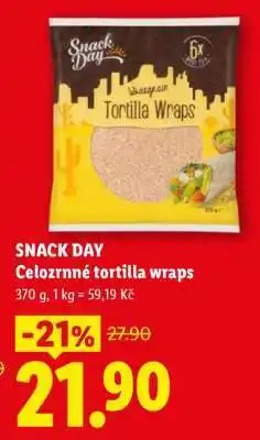 Lidl Snack Day Celozrnné Tortilla Wraps nabídka