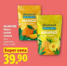 Lidl allnature Ovoce sušené mrazem nabídka