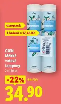 Lidl Cien MĚKKÉ VATOVÉ TAMPÓNY nabídka