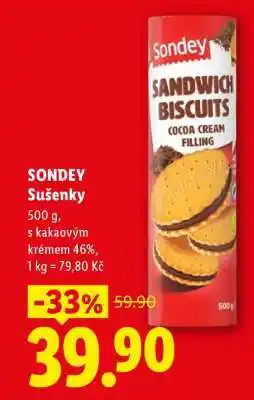 Lidl SONDEY Sušenky nabídka