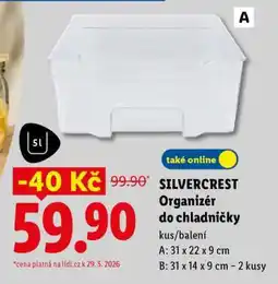 Lidl SilverCrest Organizér do chladničky nabídka