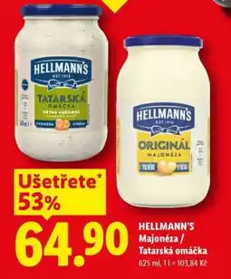 Lidl Hellmann’s Majonéza / Tatarská omáčka nabídka