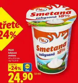Lidl Pilos ZAKYSANÁ SMETANA nabídka