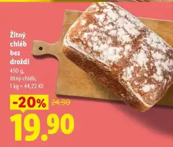 Lidl ŽITNÝ CHLÉB BEZ DROŽDÍ nabídka
