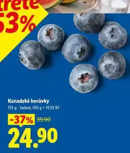 Lidl KANADSKÉ BORŮVKY nabídka