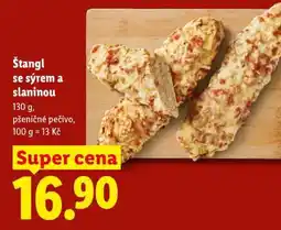 Lidl Štangl se sýrem a slaninou nabídka