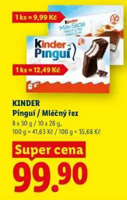 Lidl Kinder Pinguí / Mléčný řez nabídka