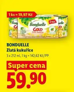 Lidl Bonduelle Zlatá kukuřice nabídka