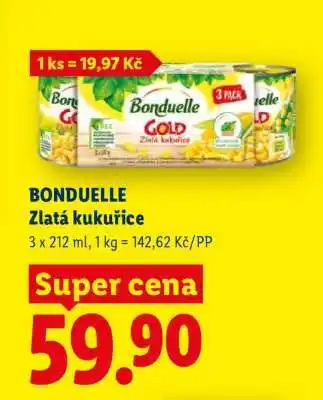 Lidl Bonduelle Zlatá kukuřice nabídka
