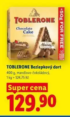 Lidl TOBLERONE Bezlepkový dort nabídka