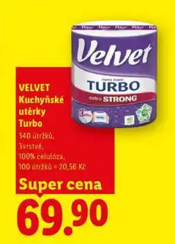 Lidl Velvet KUCHYŇSKÉ UTĚRKY TURBO nabídka