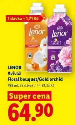 Lidl LENOR Aviváž Floral bouquet/Gold orchid nabídka