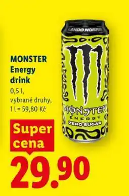 Lidl Monster Energy drink nabídka