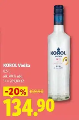 Lidl KOROL VODKA nabídka