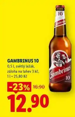 Lidl Gambrinus 10° nabídka