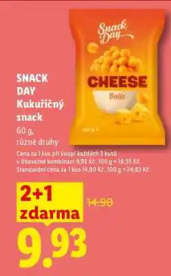 Lidl Snack Day Kukuřičný Snack nabídka