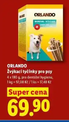 Lidl ORLANDO Žvýkací tyčinky pro psy nabídka