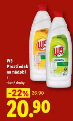 Lidl W5 Prostředek na nádobí nabídka