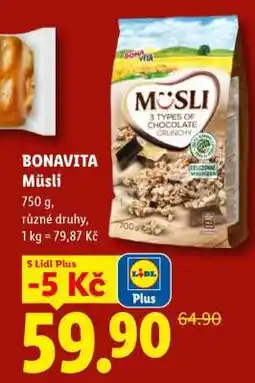 Lidl Bonavita Müsli nabídka