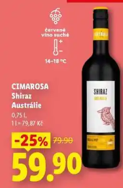 Lidl CIMAROSA Shiraz Austrálie nabídka