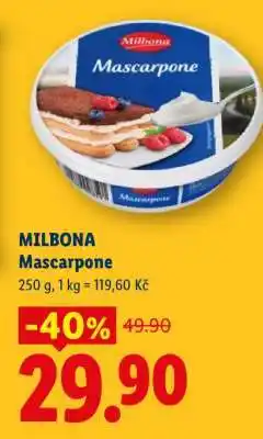 Lidl Milbona Mascarpone nabídka