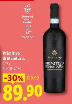 Lidl Primitivo di Manduria nabídka