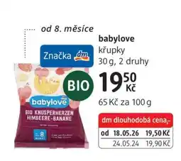 dm drogerie babylove křupky nabídka
