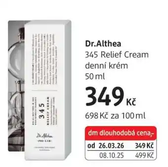 dm drogerie Dr.Althea 345 Relief Cream nabídka