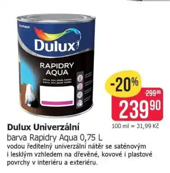 Dulux Univerzální barva Rapidry Aqua 0,75 L
