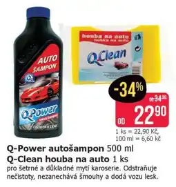 Teta Q-Power autošampon 500 ml, Q-Clean houba na auto 1 ks nabídka