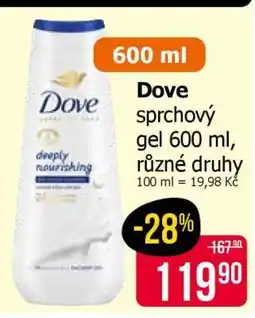 Teta Dove sprchový gel 600 ml nabídka
