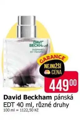 Teta David Beckham pánská EDT 40 ml, různé druhy nabídka