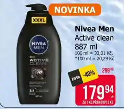 Teta Nivea Men Active clean 887 ml nabídka
