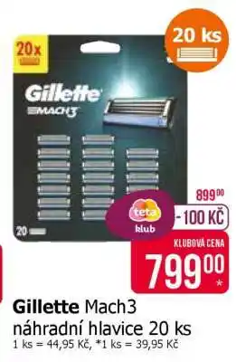 Gillette Mach3 náhradní hlavice 20 ks