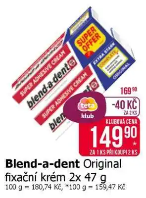 Teta Blend-a-dent Original fixační krém 2x 47 g nabídka
