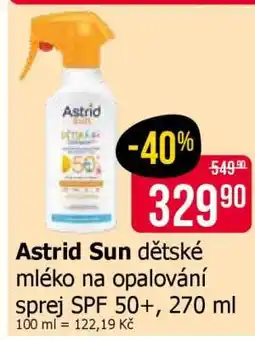 Teta Astrid Sun dětské mléko na opalování sprej SPF 50+, 270 ml nabídka