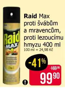 Teta Raid Max proti švábům a mravencům, proti lezoucímu hmyzu 400 ml nabídka