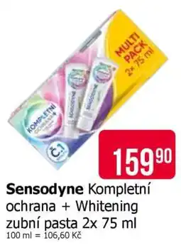 Teta Sensodyne Kompletní ochrana + Whitening zubní pasta 2x 75 ml nabídka