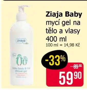 Teta Ziaja Baby mycí gel na tělo a vlasy 400 ml nabídka