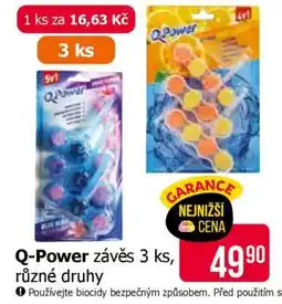 Teta Q-Power závěs 3 ks, různé druhy nabídka