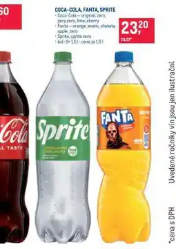 Makro Coca-Cola, Fanta, Sprite nabídka