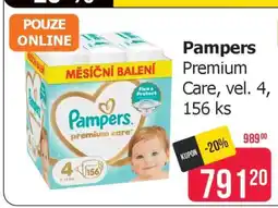 Teta Pampers Premium Care, vel. 4, 156 ks nabídka