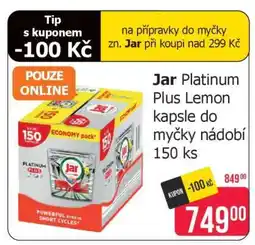 Teta Jar Platinum Plus Lemon kapsle do myčky nádobí 150 ks nabídka