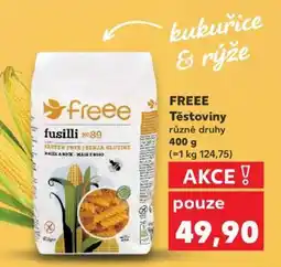 Kaufland FREEE Těstoviny různé druhy nabídka