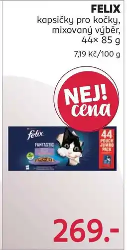 Rossmann FELIX kapsičky pro kočky, mixovaný výběr, 44x 85 g nabídka