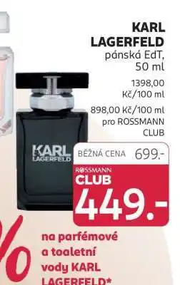 Rossmann KARL LAGERFELD pánská EdT, 50 ml nabídka