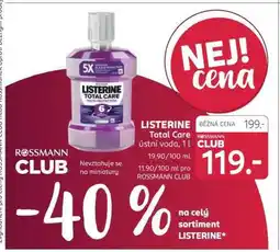 Rossmann Listerine Total Care nabídka