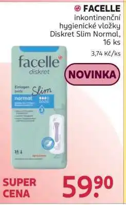 Rossmann FACELLE inkontinenční hygienické vložky Diskret Slim Normal, 16 ks nabídka