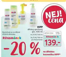 Rossmann HiPP dětský sprchový gel nabídka