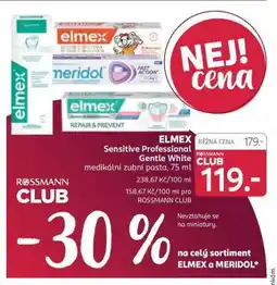 Rossmann ELMEX Sensitive Professional Gentle White nabídka